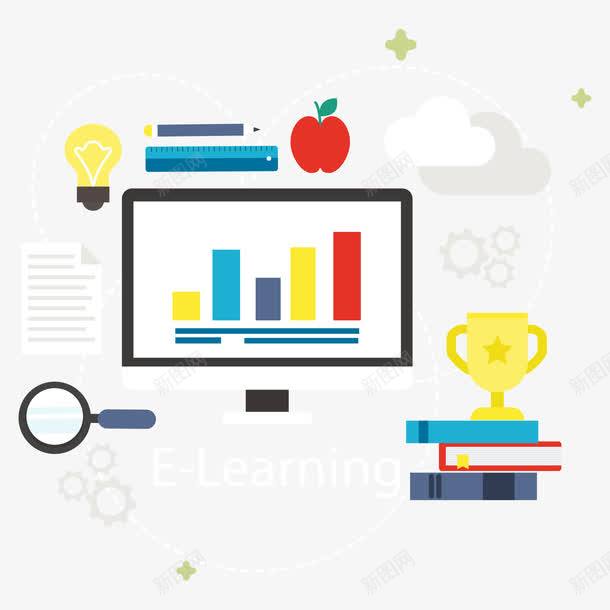 計算機和數字化學習元素 免費下載 頁面網頁 平面電商 創(chuàng)意素材 數字素材